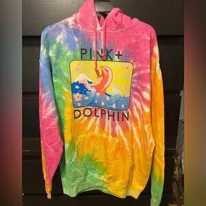 PINK Dolphin Clothing 
Tie Dye ￼Blossom Hoodie
Like New, Without Tags
Size M